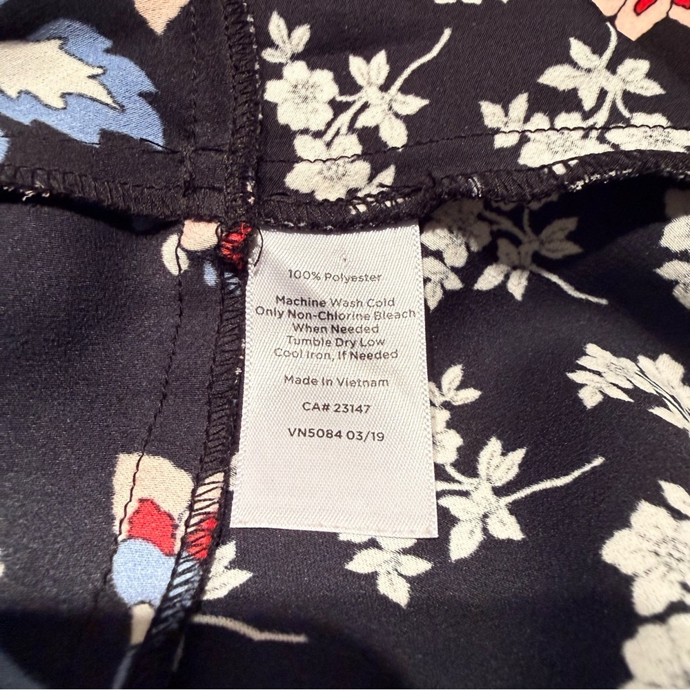 Talbots Floral Mixed-Print Dress | Belted Waist | Long Sleeve - Picture 11 of 13